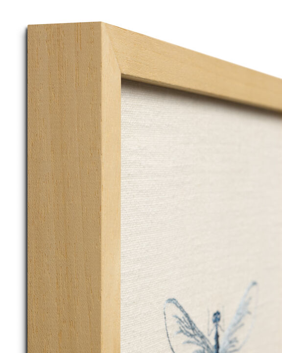 Dragonfly Blue Blue/Beige 1'x1'3" Wall Art